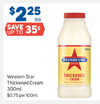 Foodland Western Star Thickened Cream 300mL offer