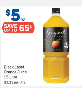 Foodland Black Label Orange Juice 1.5 Litre offer