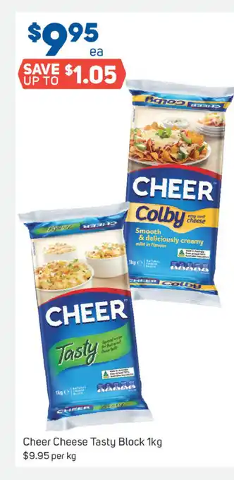 Foodland Cheer Cheese Tasty Block 1kg offer
