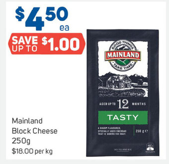 Foodland Mainland Block Cheese 250g offer