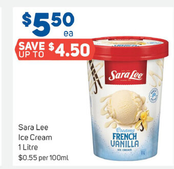Foodland Sara Lee Ice Cream 1 Litre offer