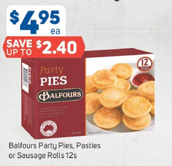 Foodland Balfours Party Pies, Pasties or Sausage Rolls 12s offer