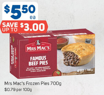 Foodland Mrs Mac's Frozen Pies 700g offer
