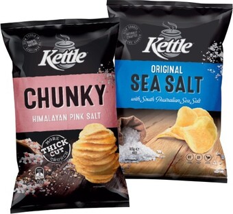 IGA Kettle potato chips 150-165g selected varieties offer