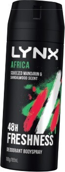 IGA Lynx antiperspirant or deodorant body spray 165ml selected varieties offer