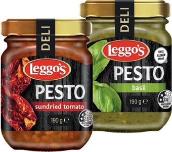 IGA Leggo's sundried tomato or basil pesto 190g offer