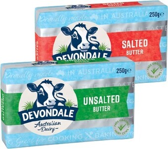 IGA Devondale salted or unsalted butter 250g offer