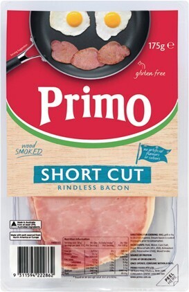 IGA Primo wood smoked rindless short cut bacon 175g offer