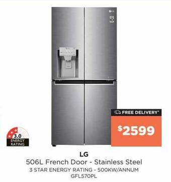 Bing Lee Lg 506l french door - stainless steel offer