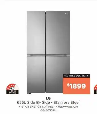 Bing Lee Lg 655l side by side - stainless steel offer