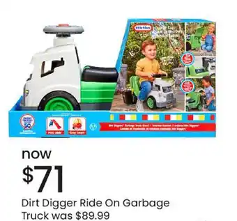Dirt digger ride on garbage truk
