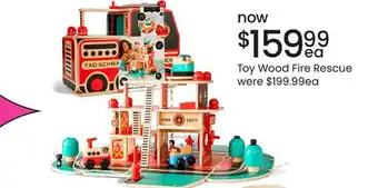 Toy wood fire rescue were