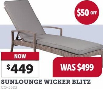 Stratco Sunlounge Wicker Blitz offer