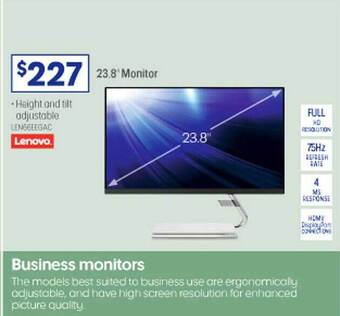 Officeworks Lenovo 23.8 offer