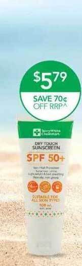 Dry touch sunscreen spf 50+