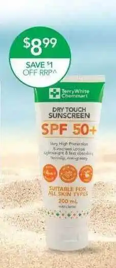 Dry touch sunscreen spf 50+