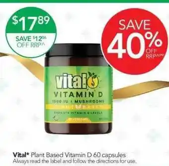 Terry White Vital plant vased vitamin d offer