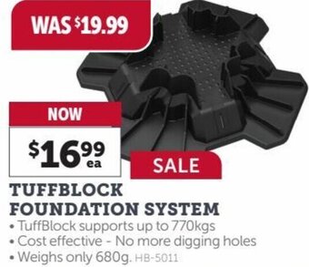 Stratco Tuffblock Foundation System offer