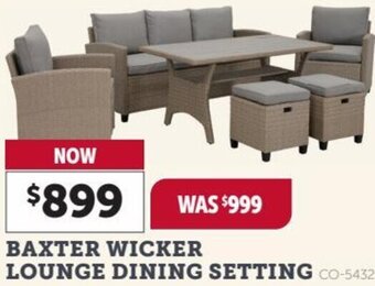 Stratco Baxter Wicker Lounge Dining Setting offer