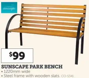 Stratco Sunscape Park Bench 1220mm offer