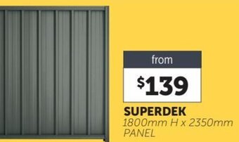 Stratco Superdek 1800mm H x 2350mm Panel offer