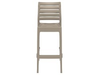 LivingStyles Siesta Ares Commercial Grade Indoor / Outdoor Bar Stool, Taupe offer