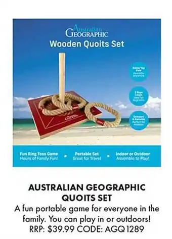 Australian geographic quoits set