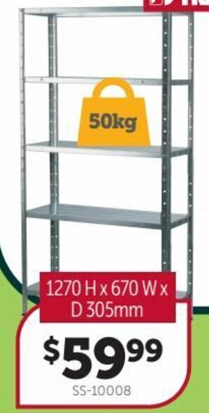 Stratco Galvanised 5 Shelf Unit offer
