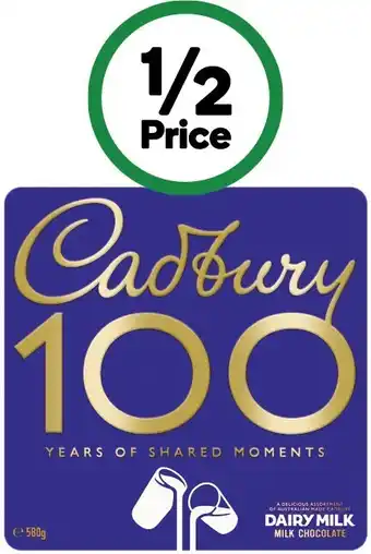 Woolworths Cadbury 100 years gift box 580g offer