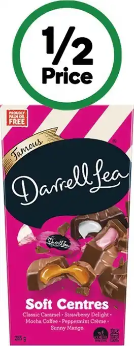 Woolworths Darrell lea soft centres 225g offer