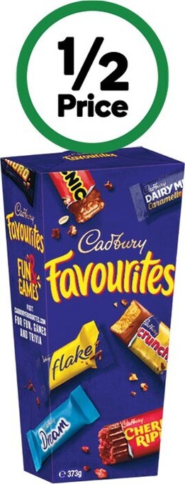 Woolworths Cadbury favourites 352-373g offer