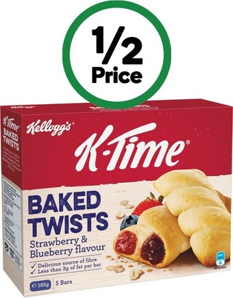 Woolworths Kellogg’s k-time twists 185g pk 5 offer