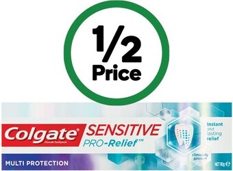 Woolworths Colgate sensitive pro relief toothpaste 110g offer
