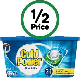 Woolworths Cold power laundry capsules pk 30 offer