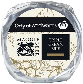 Woolworths Maggie beer brie or camembert 200g – excludes truffle – from the deli offer