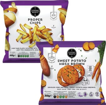 Woolworths Strong roots chips, fries or hashbrowns 350-750g offer