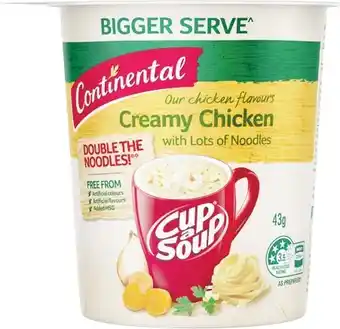 Woolworths Continental cup a soup 35-52g offer
