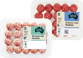 Woolworths Woolworths pork & veal or beef & lamb meatballs 400g – from the meat dept offer