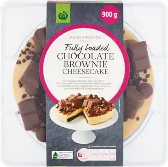 Woolworths Woolworths fully loaded chocolate brownie cheesecake 900g offer