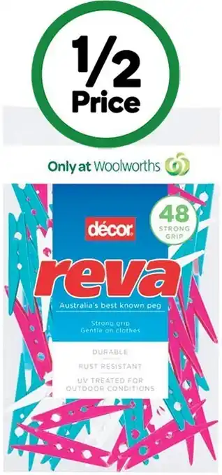 Reva plastic pegs pk 48