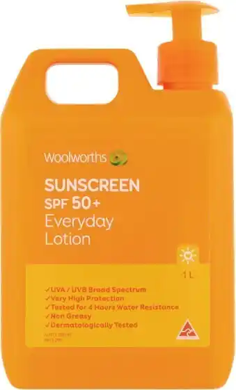 Woolworths Woolworths sunscreen 1 litre~ offer
