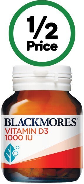 Woolworths Blackmores vitamin d3 1000iu capsules pk 60* offer