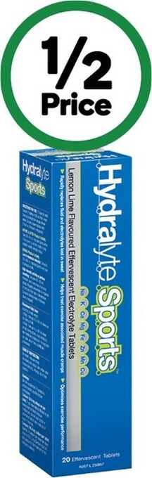 Woolworths Hydralyte sports effervescent tablets pk 20* offer