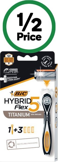 Woolworths Bic flex 5 hybrid male razor offer