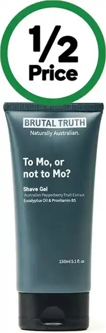 Woolworths Brutal truth shave gel 150ml offer