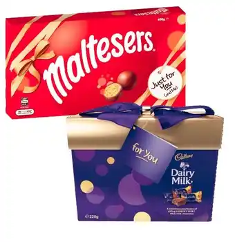 Coles Cadbury gift box 220g, mars maltesers box 360g-400g or celebrations box 320g offer