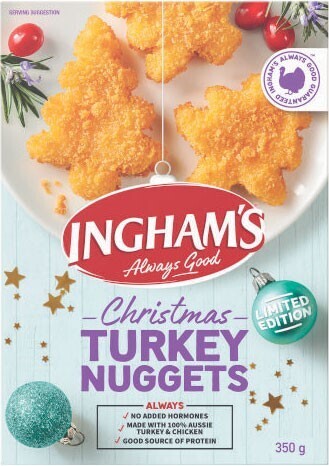 Ingham's christmas turkey nuggets 350g