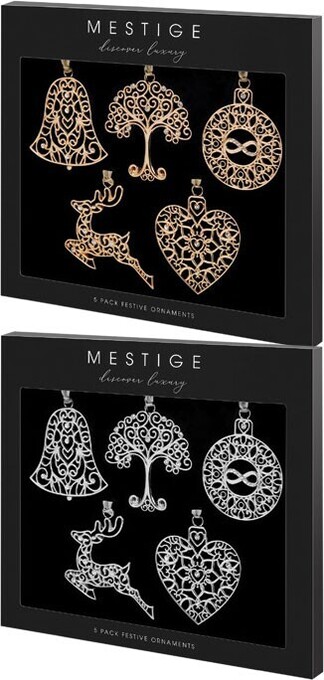 Mestige five pack festive ornaments
