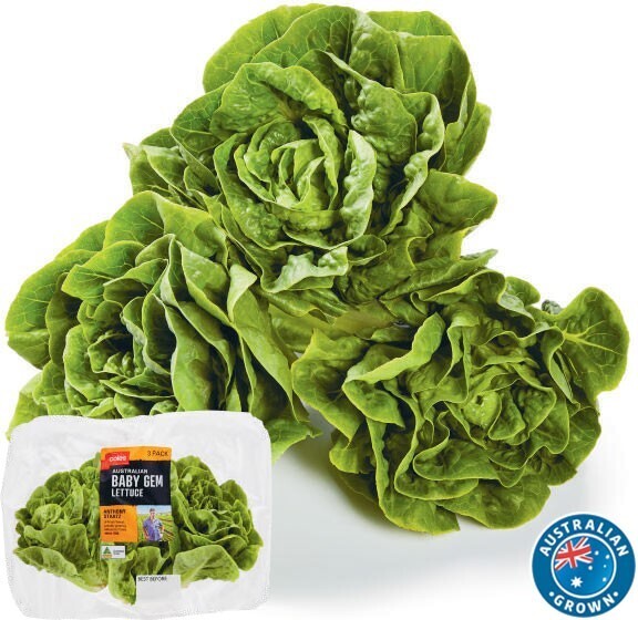 Coles australian baby gem lettuce 3 pack offer at Coles