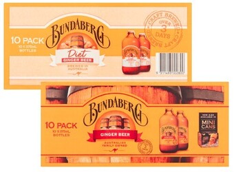 Coles Bundaberg brewed drink 10x375ml offer